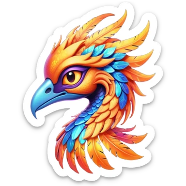 Alien phoenix sticker