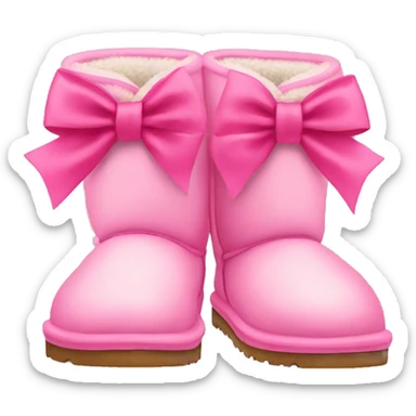 pink uggs with bow sticker