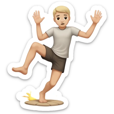 kicking feet sad sticker