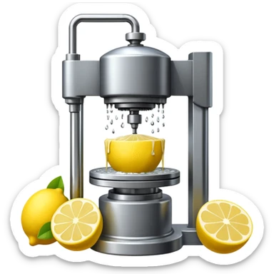 mac os icon hydraulic press machine lemon sticker