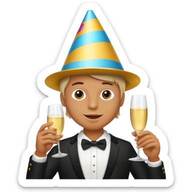 Secret security for the briefing of a two whole percent party emoji employee after the zoomerang boomer show on tv  sticker