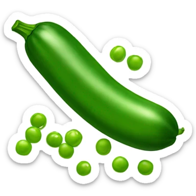 Zucchini with some peas sticker