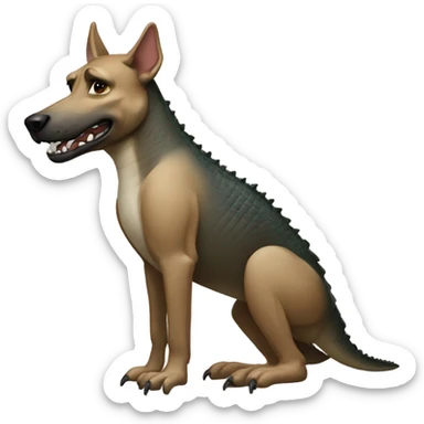 a malinois crocodile sticker