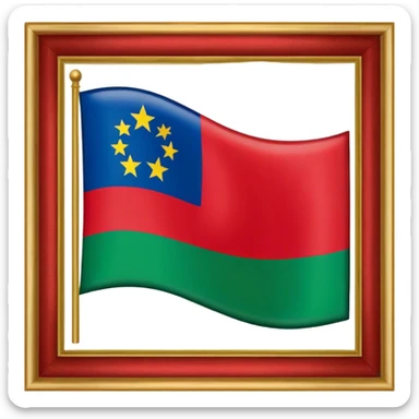 MARTINIQUE drapeau (red, green, black) sticker