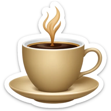 Cinematic Realistic sophisticated cup filled with khaki coffee  sticker