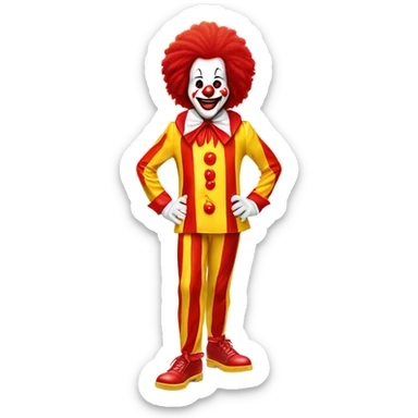 A squad of Ronald McDonalds  sticker