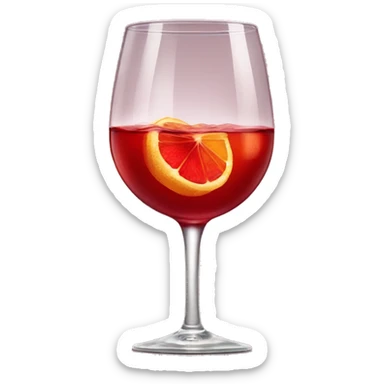 Campari Spritz in glass of wine  sticker