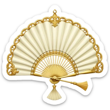 rococo fan sticker