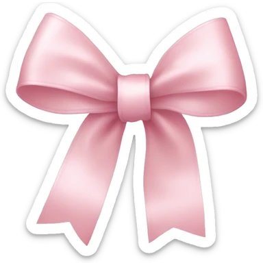 light pink ribbon bow sticker