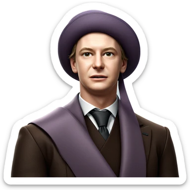 dapper boy in a hat sticker
