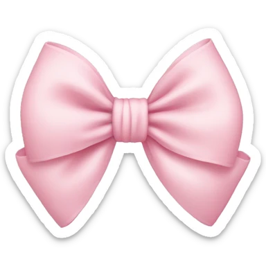 Cute light pink bow sticker