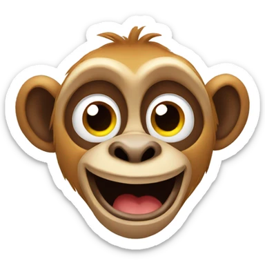 Silly monkey sticker