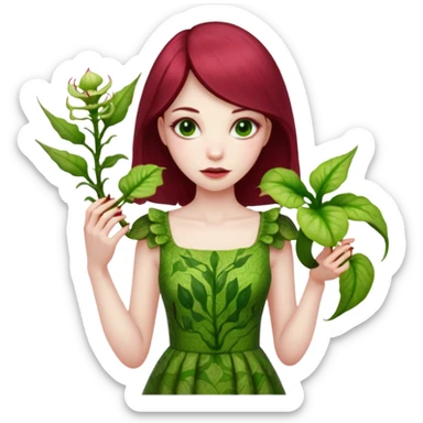 Mujer planta carnivora sticker