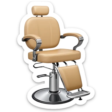 Hairstylist chair beige sticker