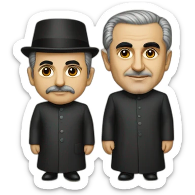 Khomeini and mohammad reza pahlavi sticker