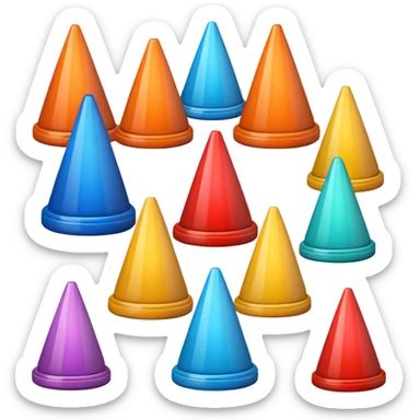 cone caps object sticker