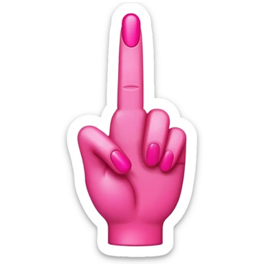 hot pink middle finger  sticker