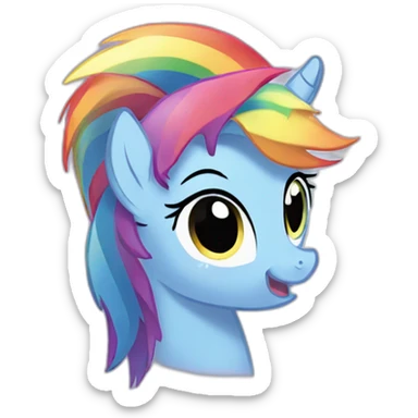 rainbow my little pony sticker