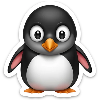 Sad giant emoji penguin begging for pardon giant lovely eyes cute sad sticker