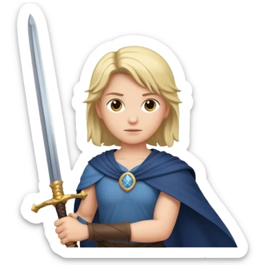 Best holding sword sticker