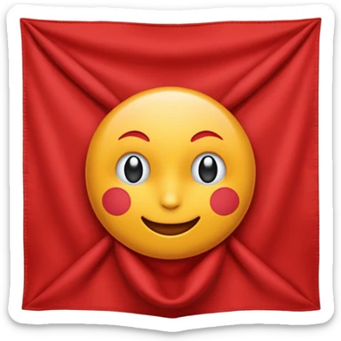 maak een emoticon van alleen een rood zakdoek geen andere dingen er op heen, zo'n oudewetse zakdoek rood sticker