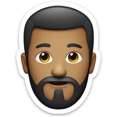 Man with a beard and a black Mohawk and a septum in nose  sticker