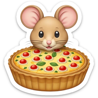 A mouse quiche sticker