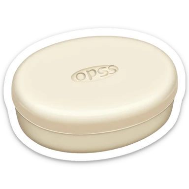 oval white soap sticker
