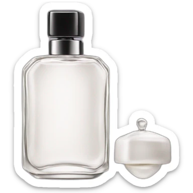 Iconic fragrance bottle without label sticker