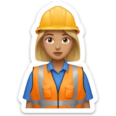 women, Waste Management, safety vest, trash picker sticker