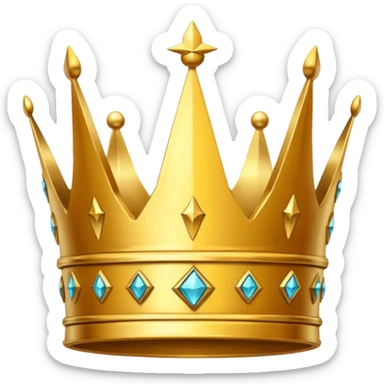 golden crown that has a giant crack down the middle sticker