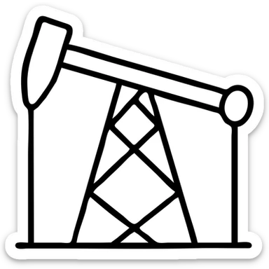 Oil derrick representing Saudi Arabian petroleum industry sticker