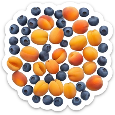 Apricots and Blueberries sticker