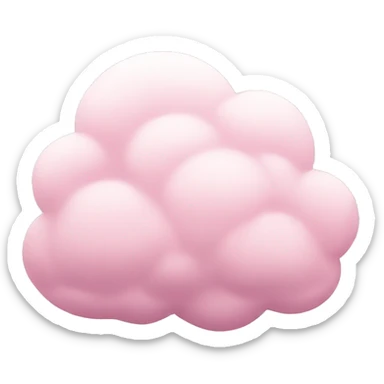 pastel pink cloud sticker
