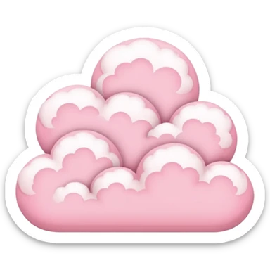 pastel pink cloud scenery  sticker