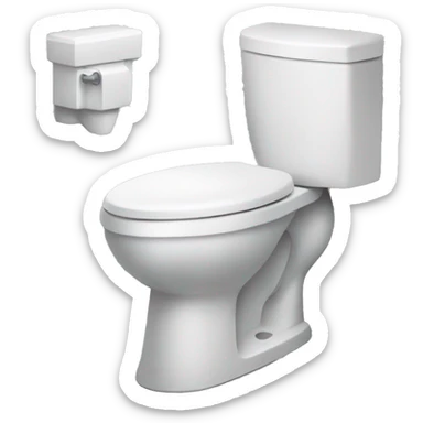 Person seating toilet sticker