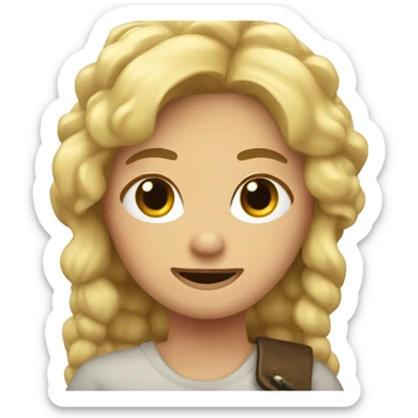 Rubia con cuernos sticker