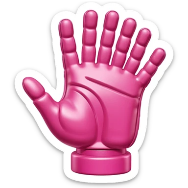Jeff Koons style spam meat hand sculpture  sticker