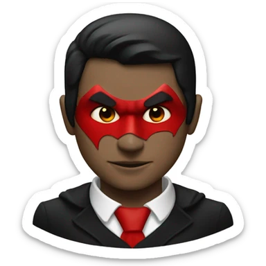 Batman Two-Faceue the colors red black sticker