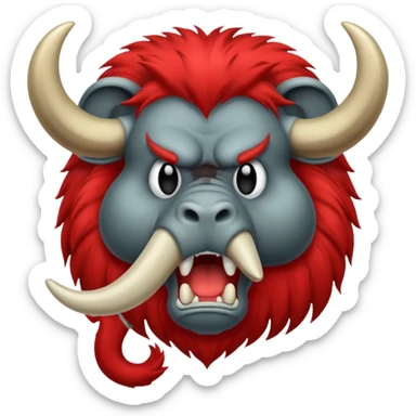 Create a slack emoji of a mastodon who needs to calm down sticker
