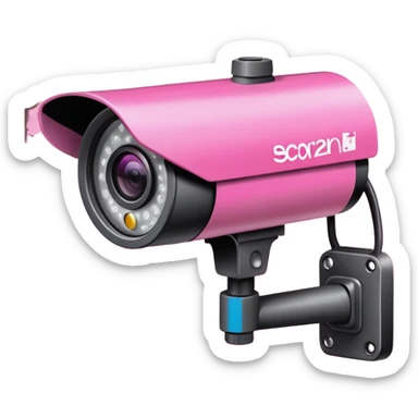 Security Camera pink with graffity sticker