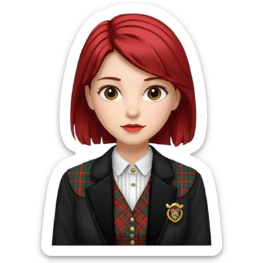 woman wearing scottish traditional clothes sticker