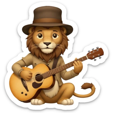 lion Musician sticker