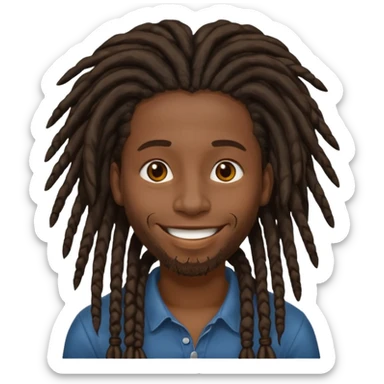 a black african with dreadlocks emoji sticker