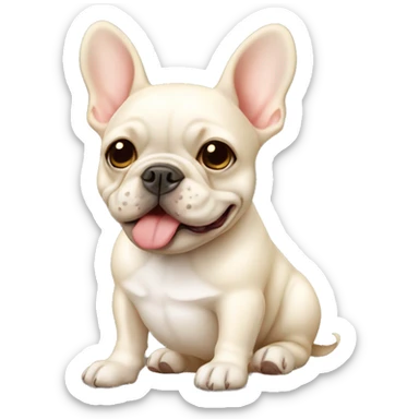 Cream French bulldog  sticker