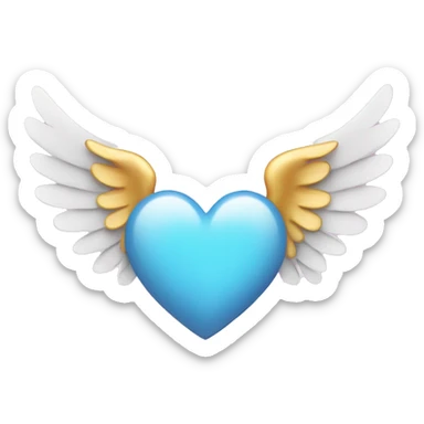 heart with angel wings sticker