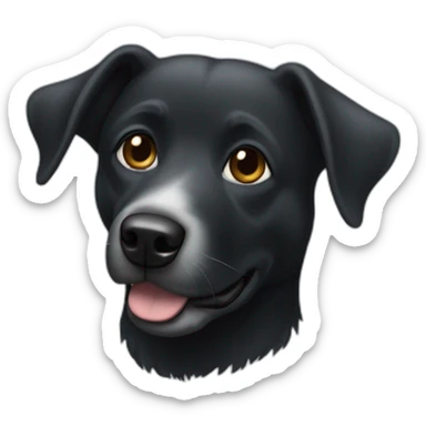 Un chien noir qui fais du toboggan sticker
