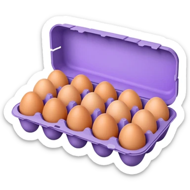 purple big egg carton sticker