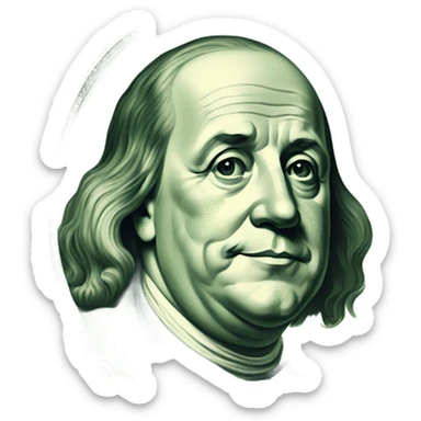 A $100.00 bill sticker