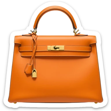 hermes kelly light orange color bag sticker
